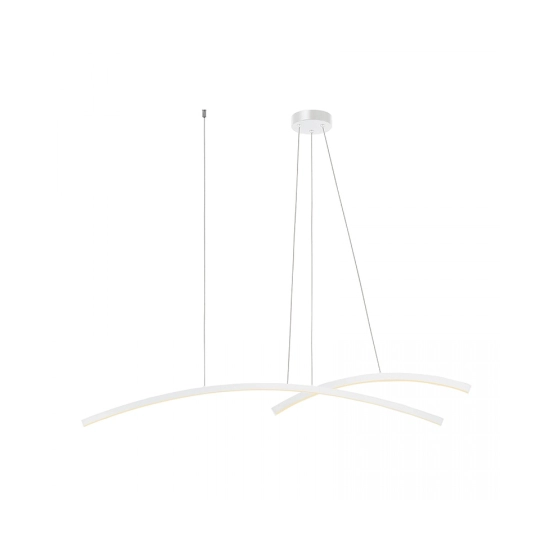 20129 LED PENDANT LIGHT 41W 3000K ALUMINΙUM & ACRYLIC WHITE Zambelis Lights